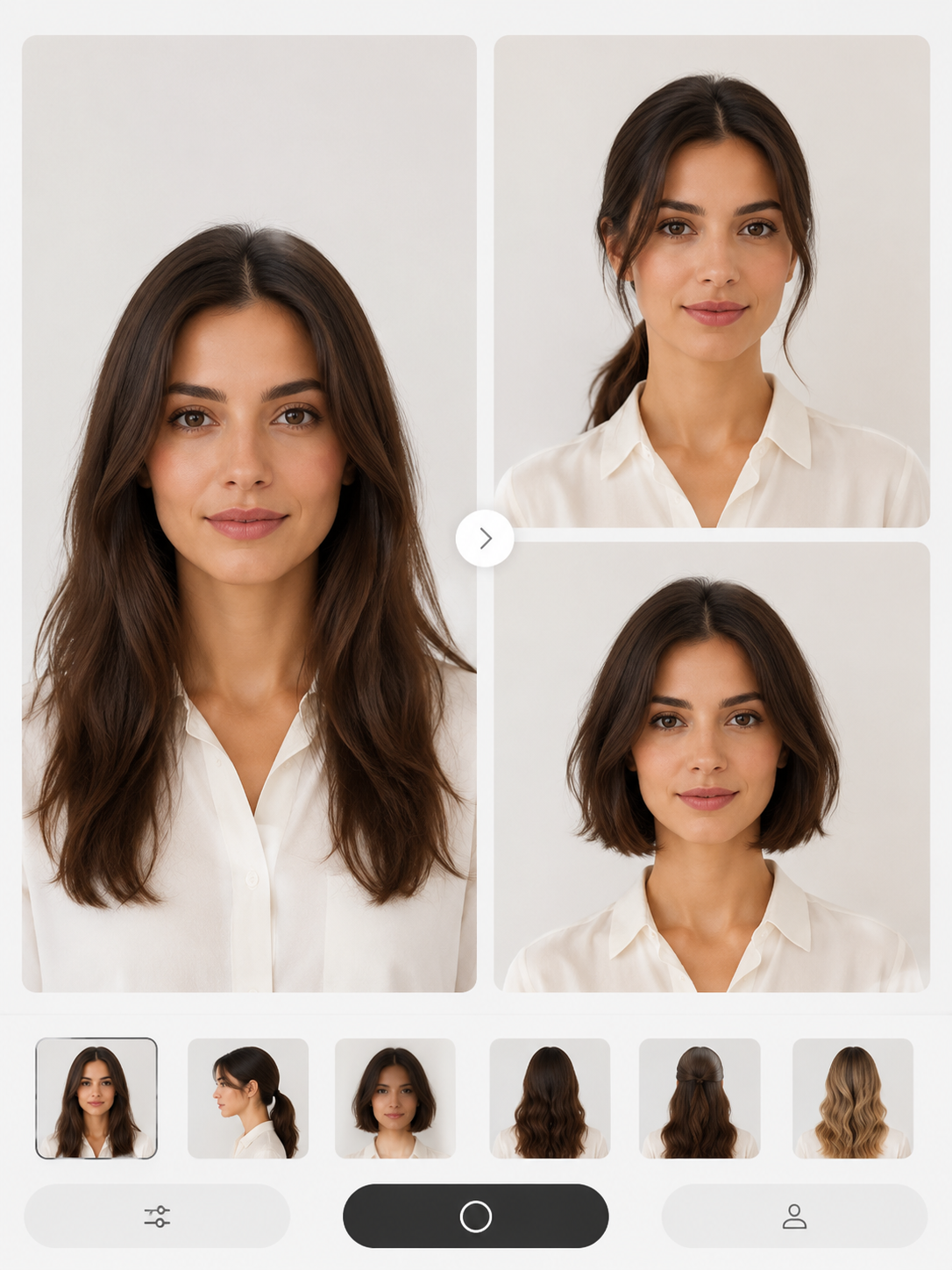 AI professional interview hairstyle try on preview