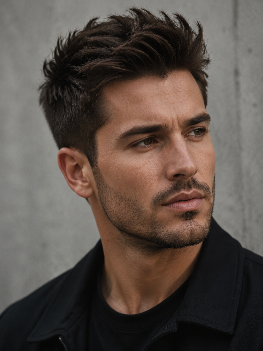 textured quiff with matte movement