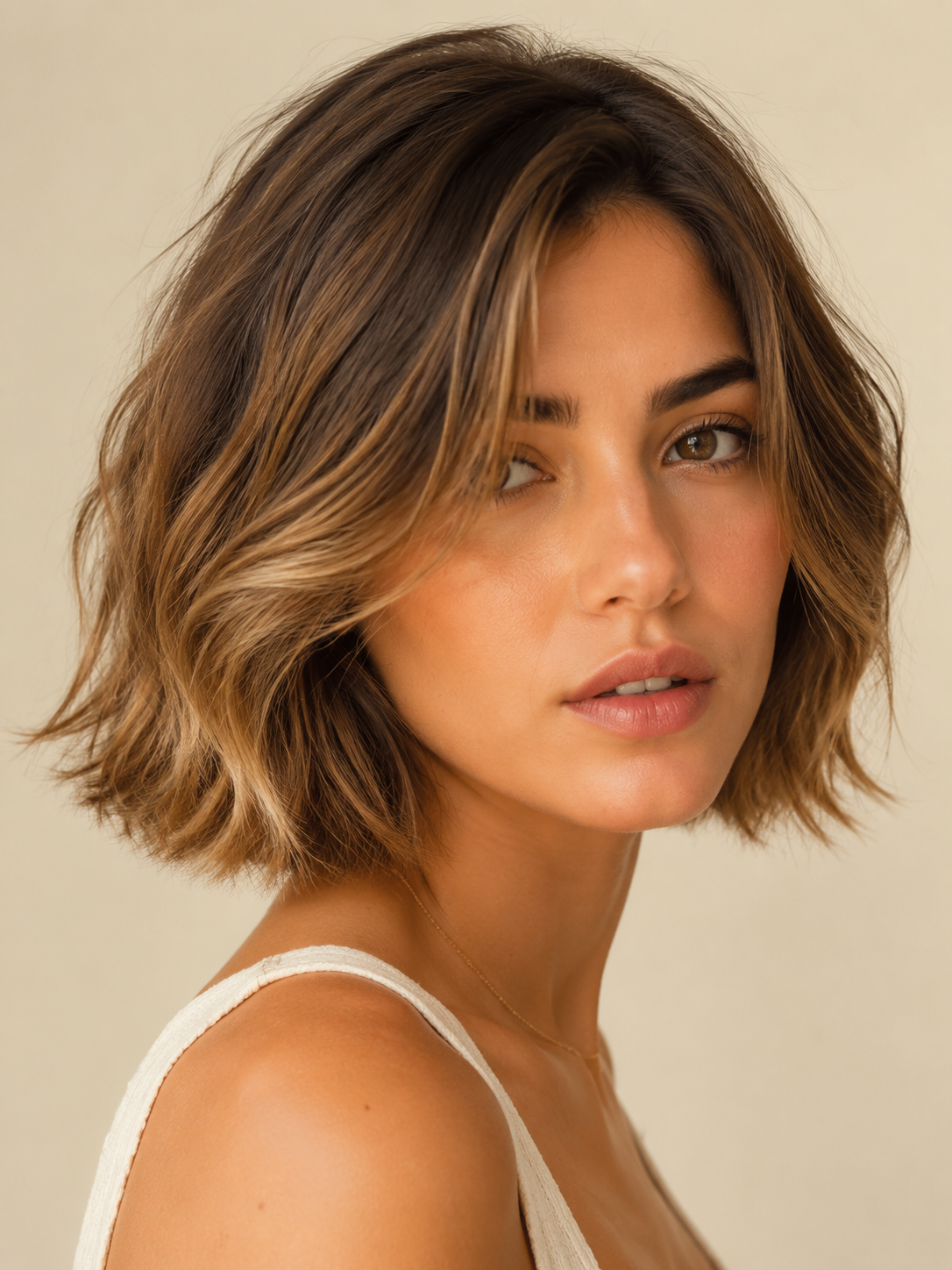 classic Riviera bob with clean shape and soft coastal movement