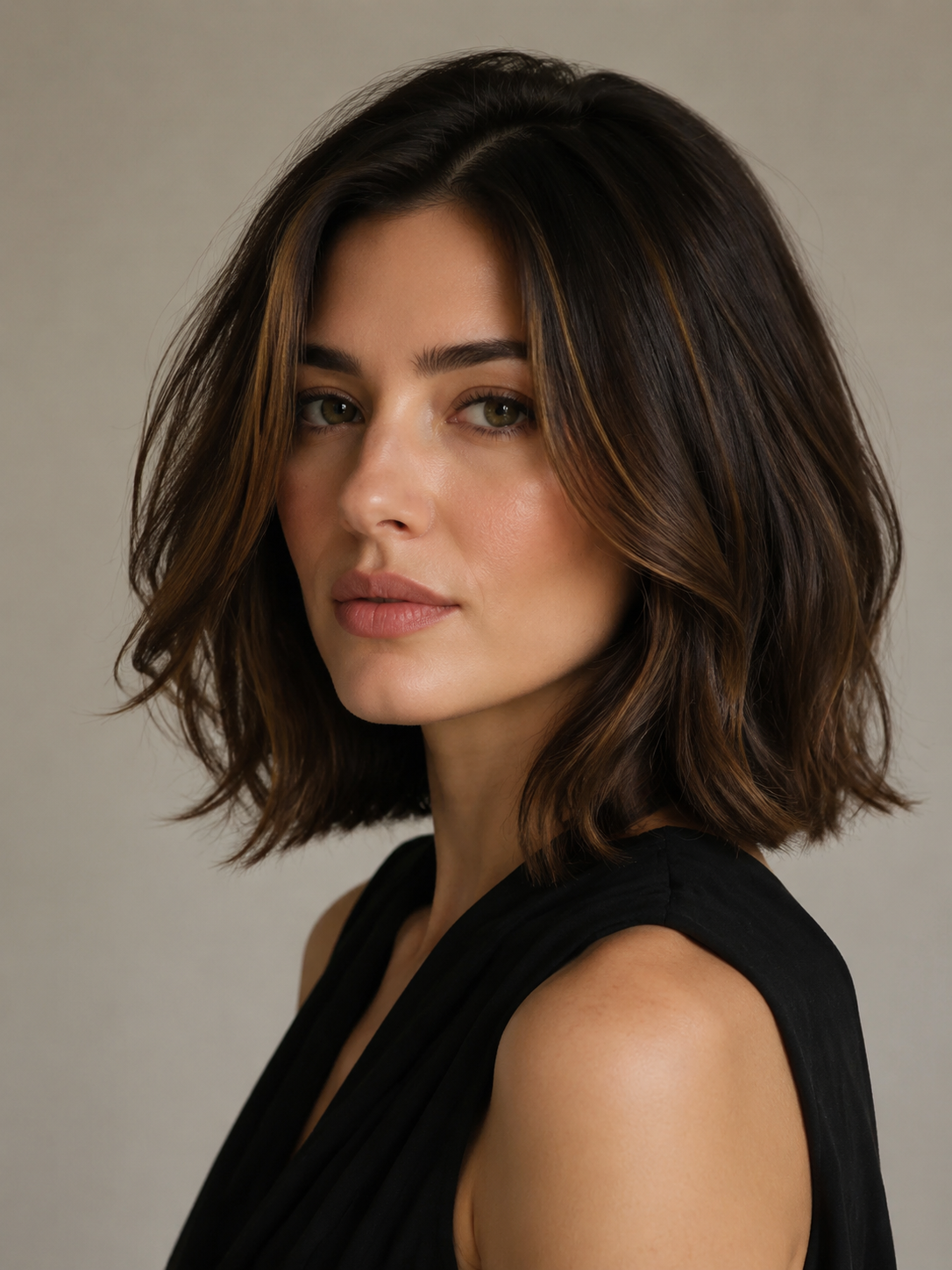 shoulder length Riviera bob with chic shape and soft movement