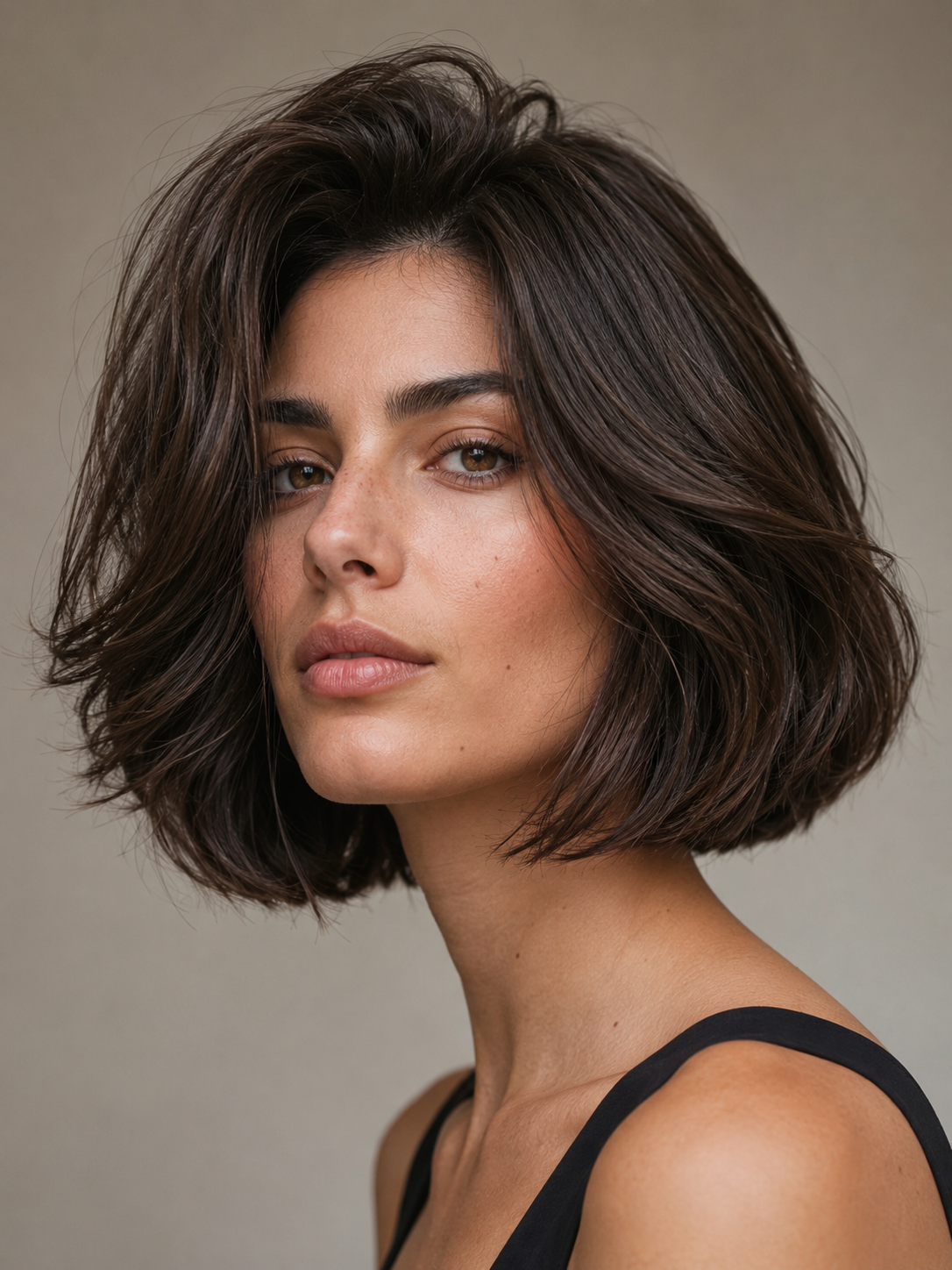 Riviera bob for thick hair with controlled fullness and soft polish