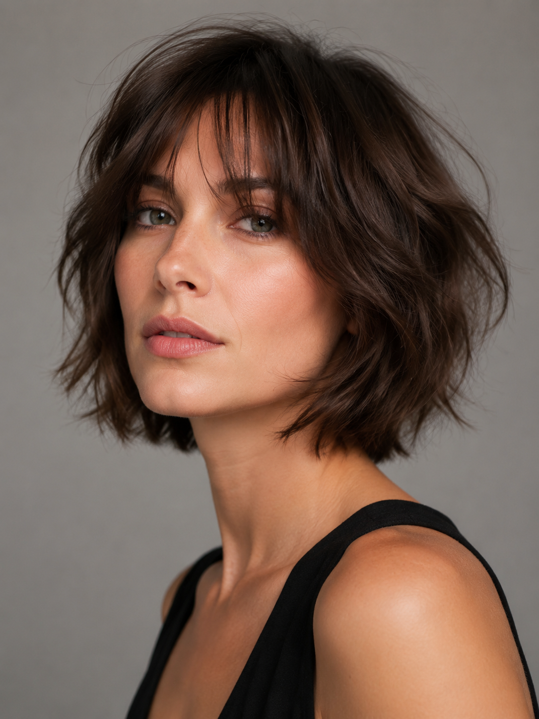 shaggy bob haircut with messy layers