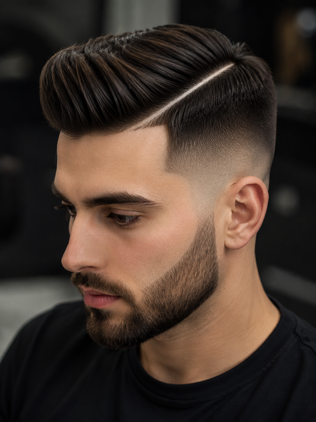hard part side part with defined line