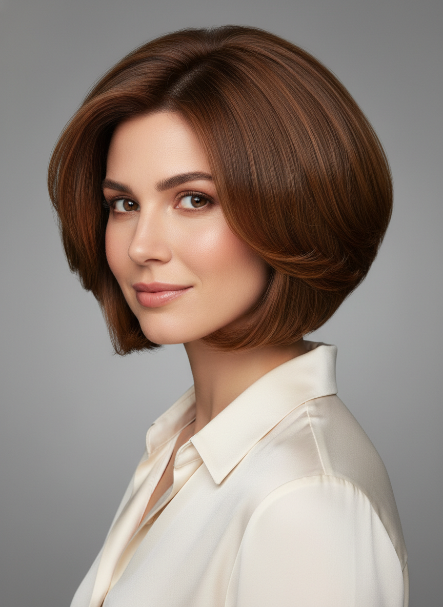 soft bob for thick hair with controlled layers