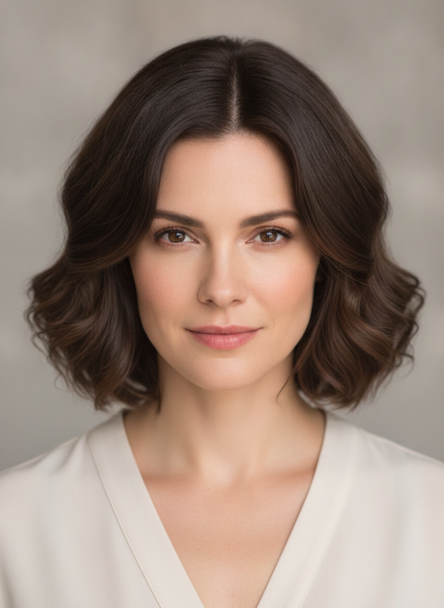 square face collarbone lob