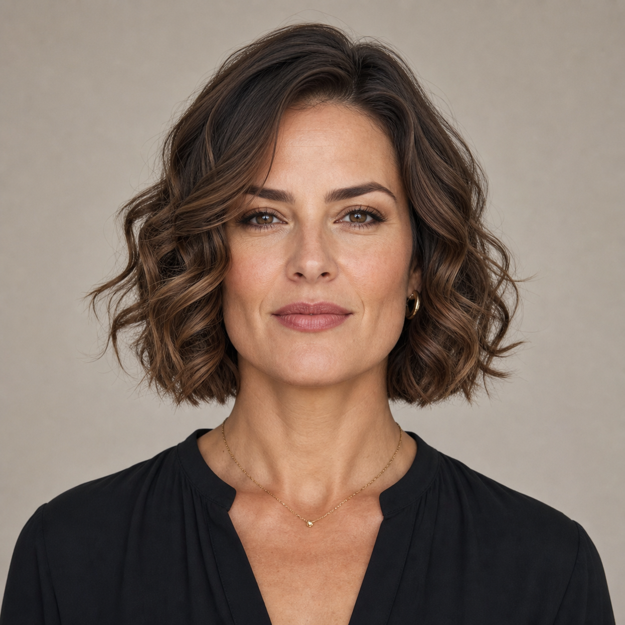 square face wavy bob