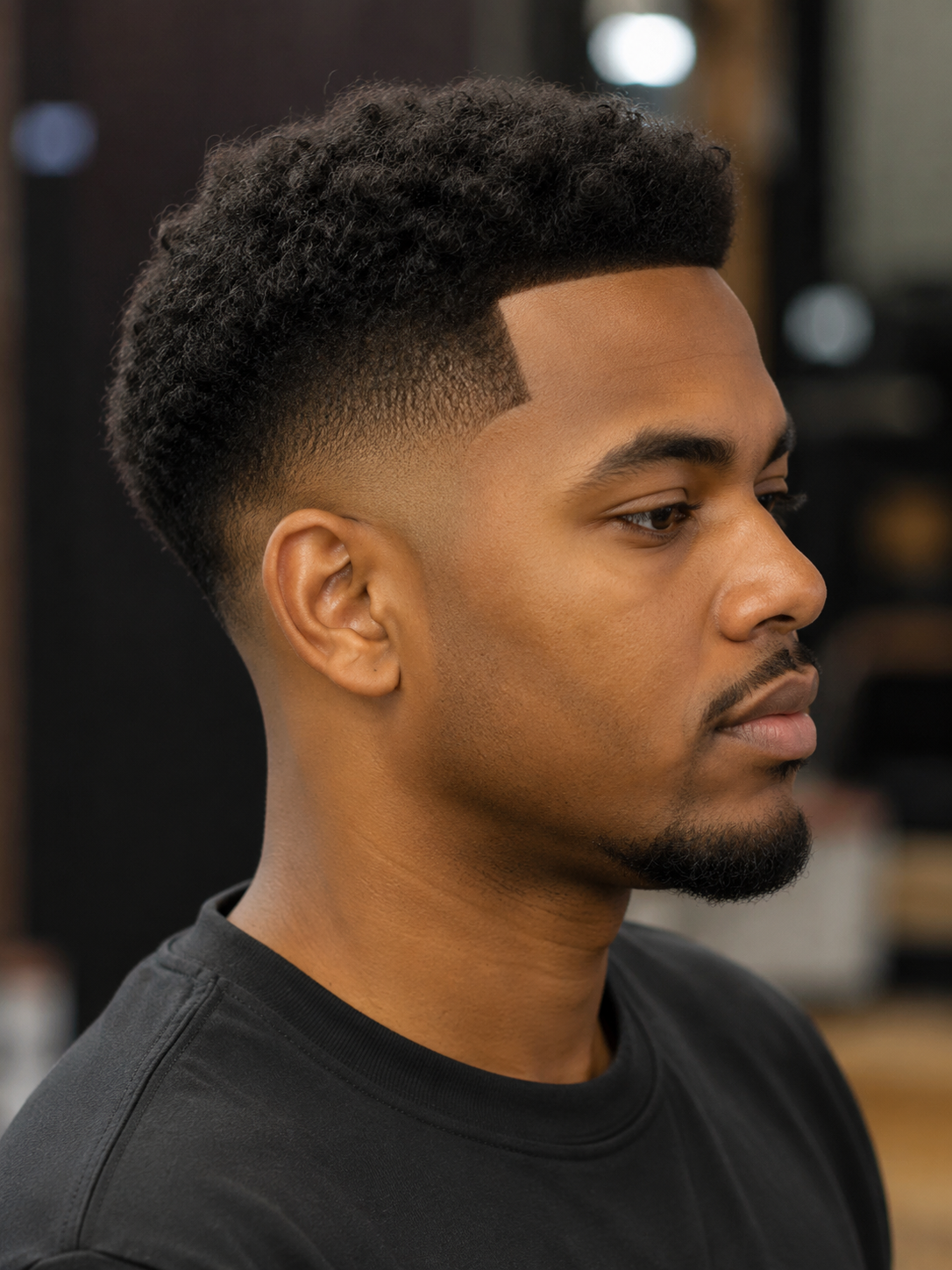 high taper fade with sharper edge cleanup