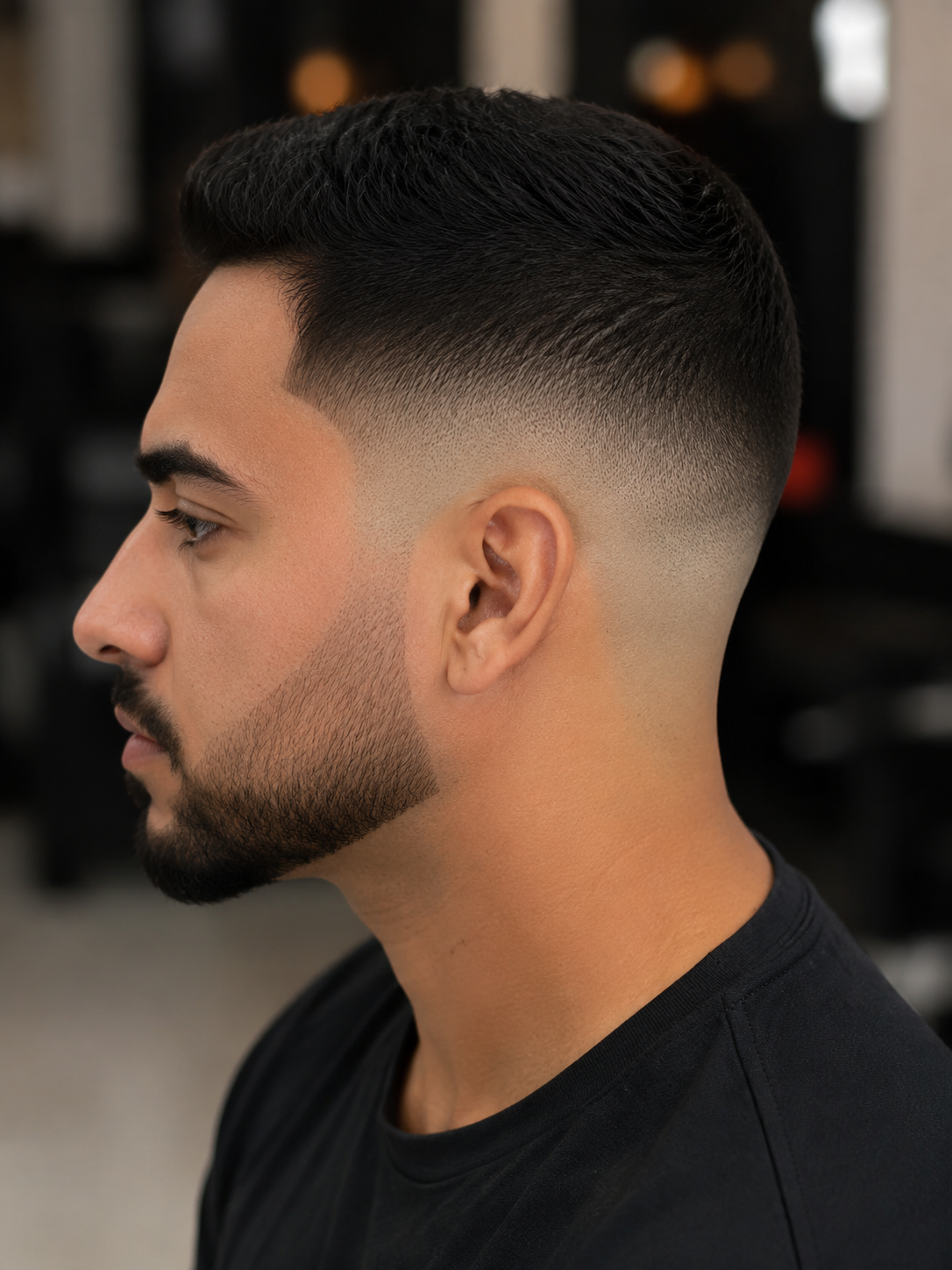 skin taper fade blended close to skin