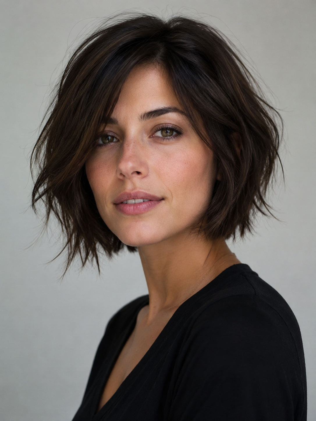 layered textured bob with airy layers and soft movement