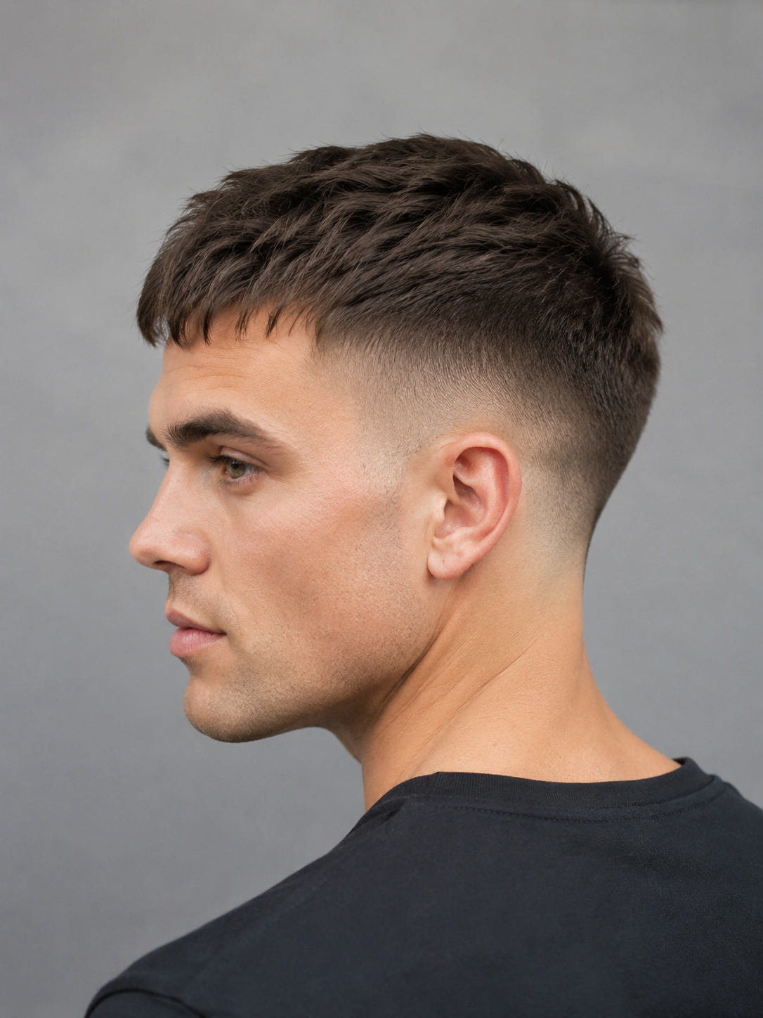 textured crop with low fade sides