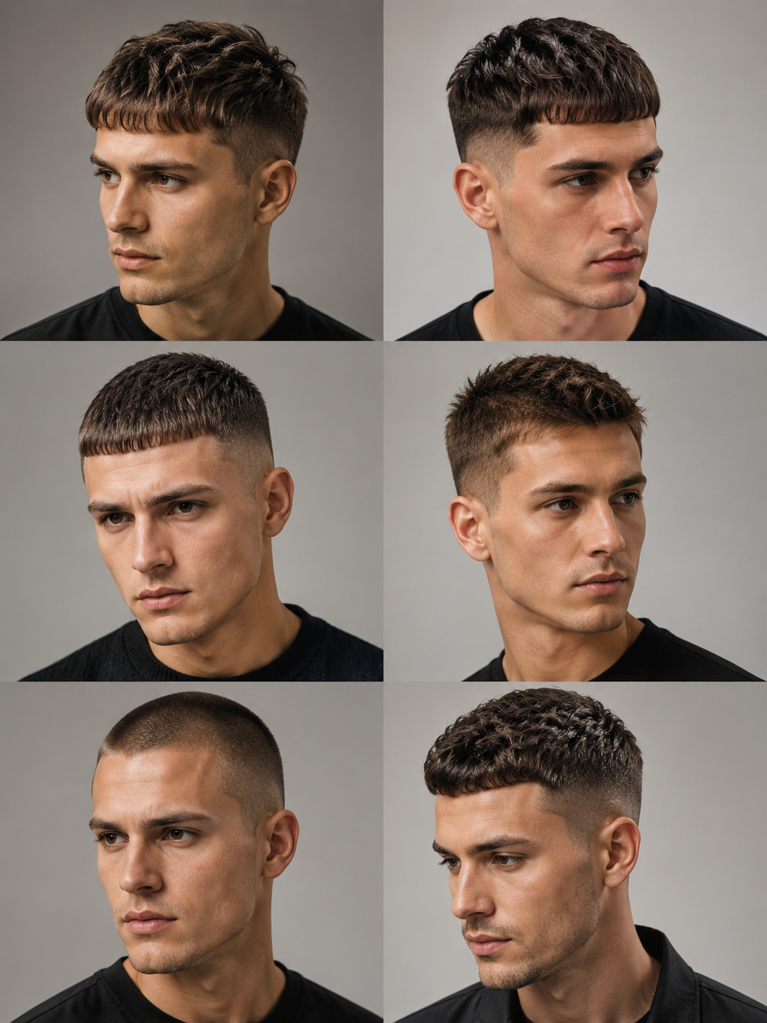 related men's textured crop French crop Caesar and crew cut ideas