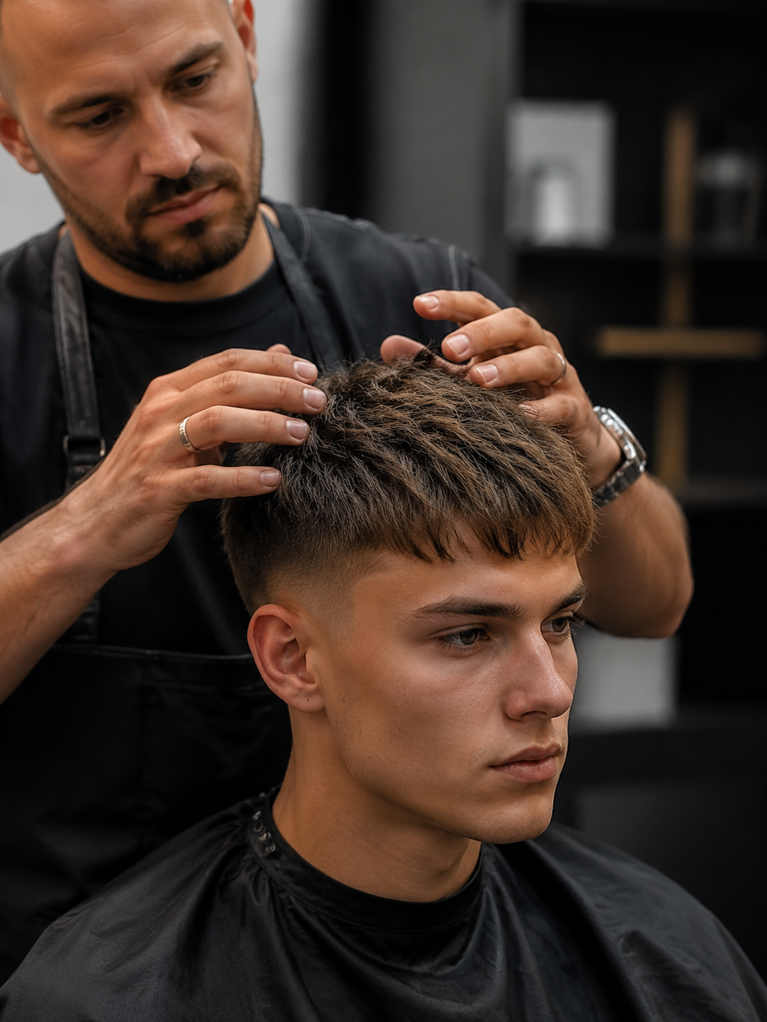 styling a textured crop haircut with matte clay