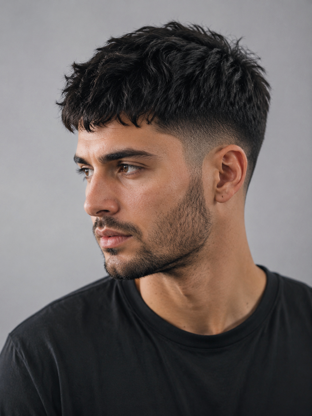 textured crop for thick hair with de-bulked top