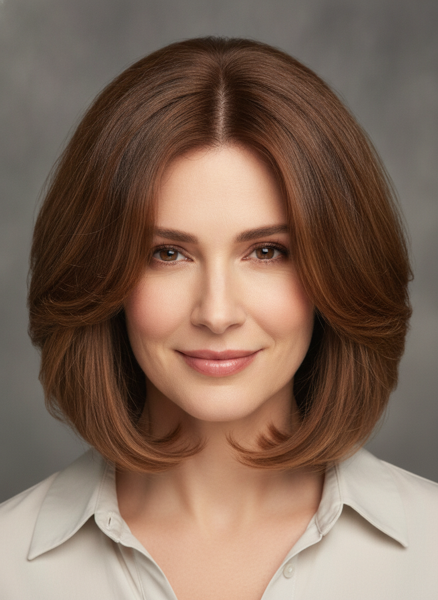 thick hair collarbone lob