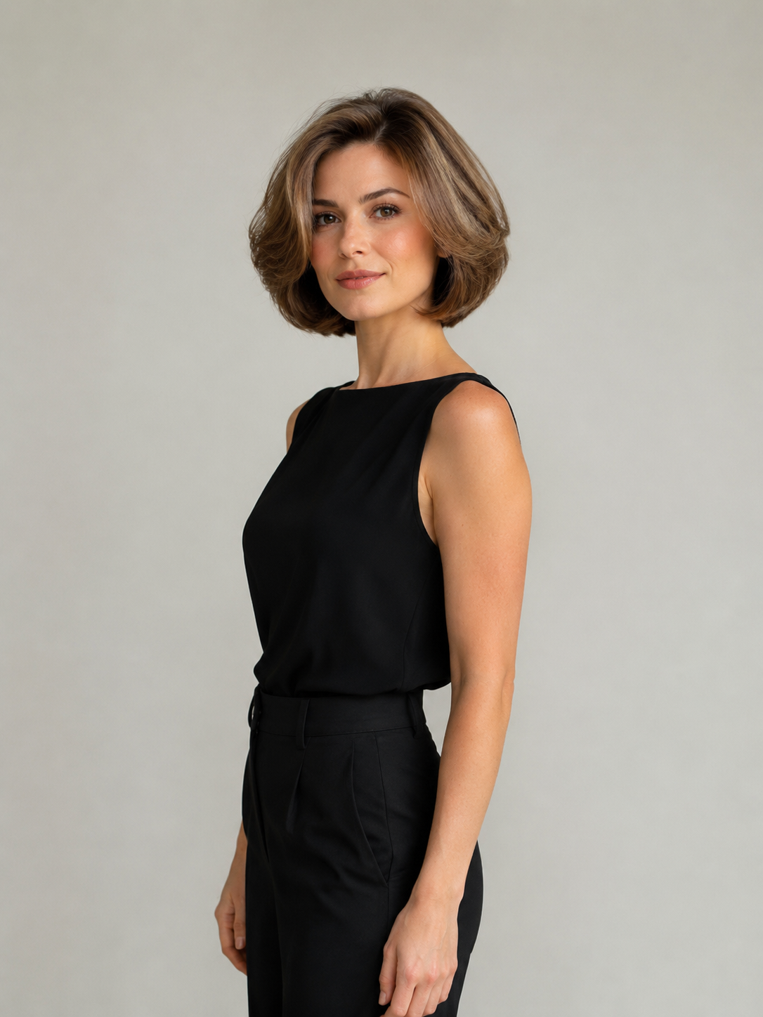 Italian bob haircut for thin hair with rounded volume