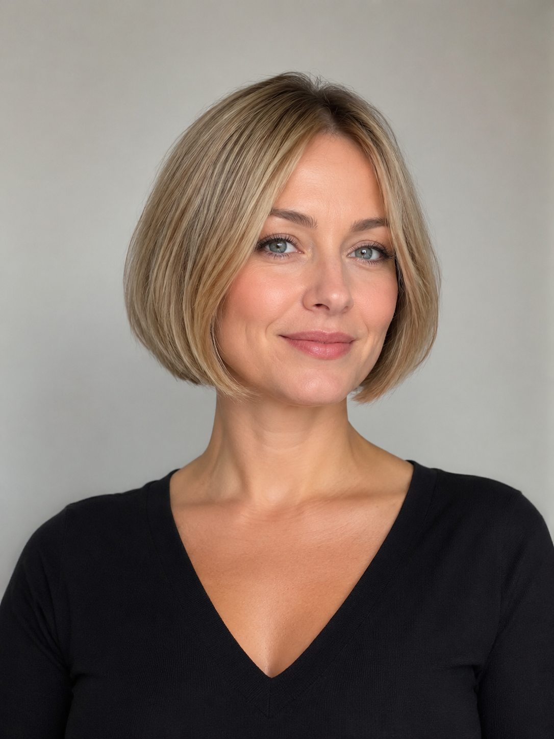 short bob haircut for thin hair with fuller-looking ends