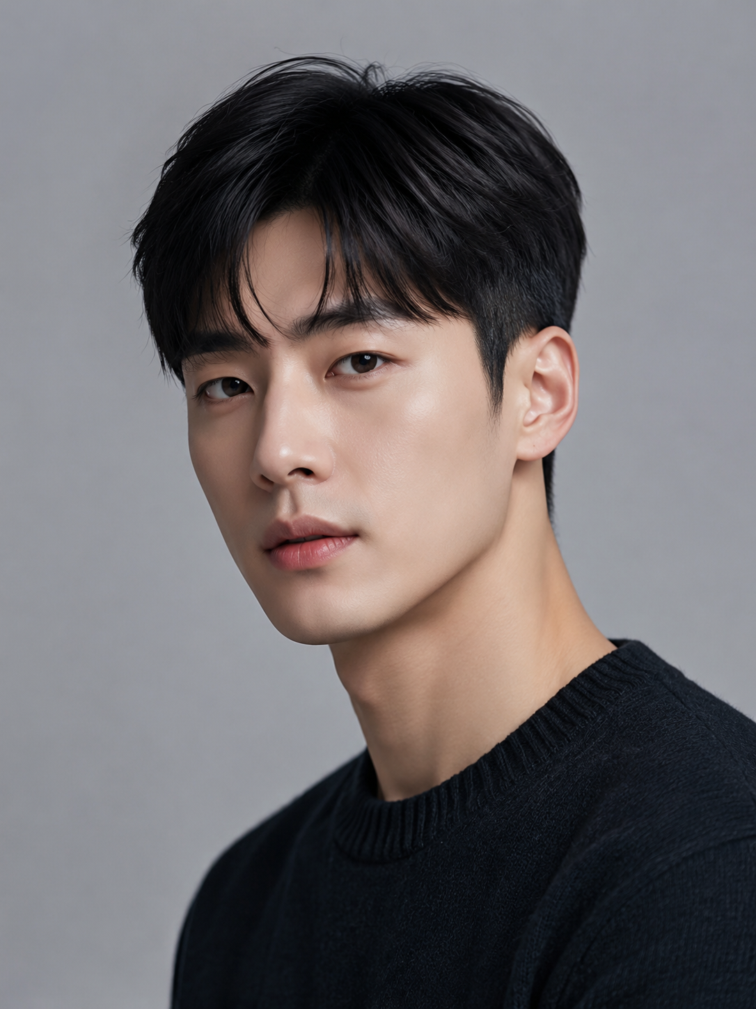 Korean two block cut with K-style styling