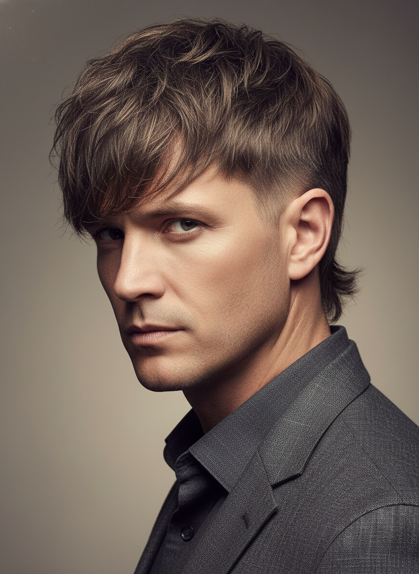 fantasy warrior hairstyle with dramatic layered shape