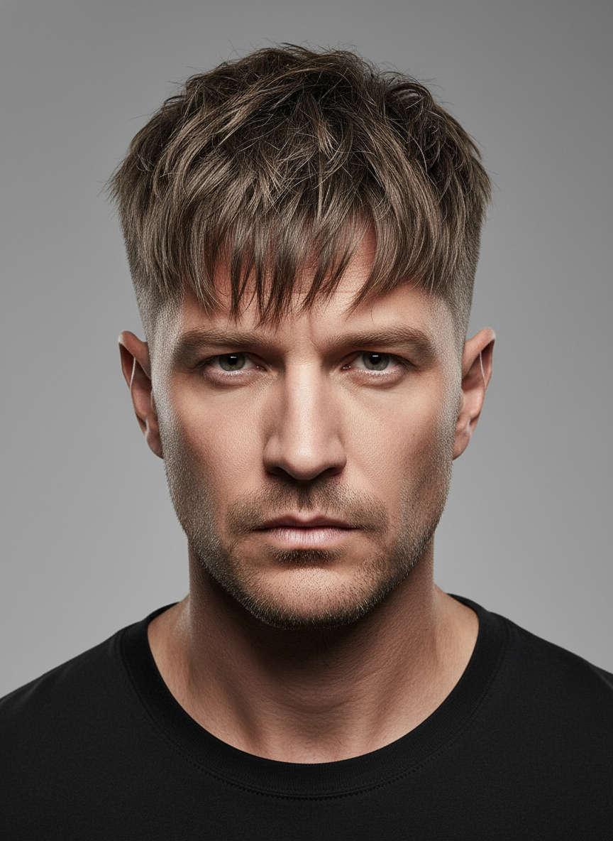 anime game inspired warrior cut hairstyle