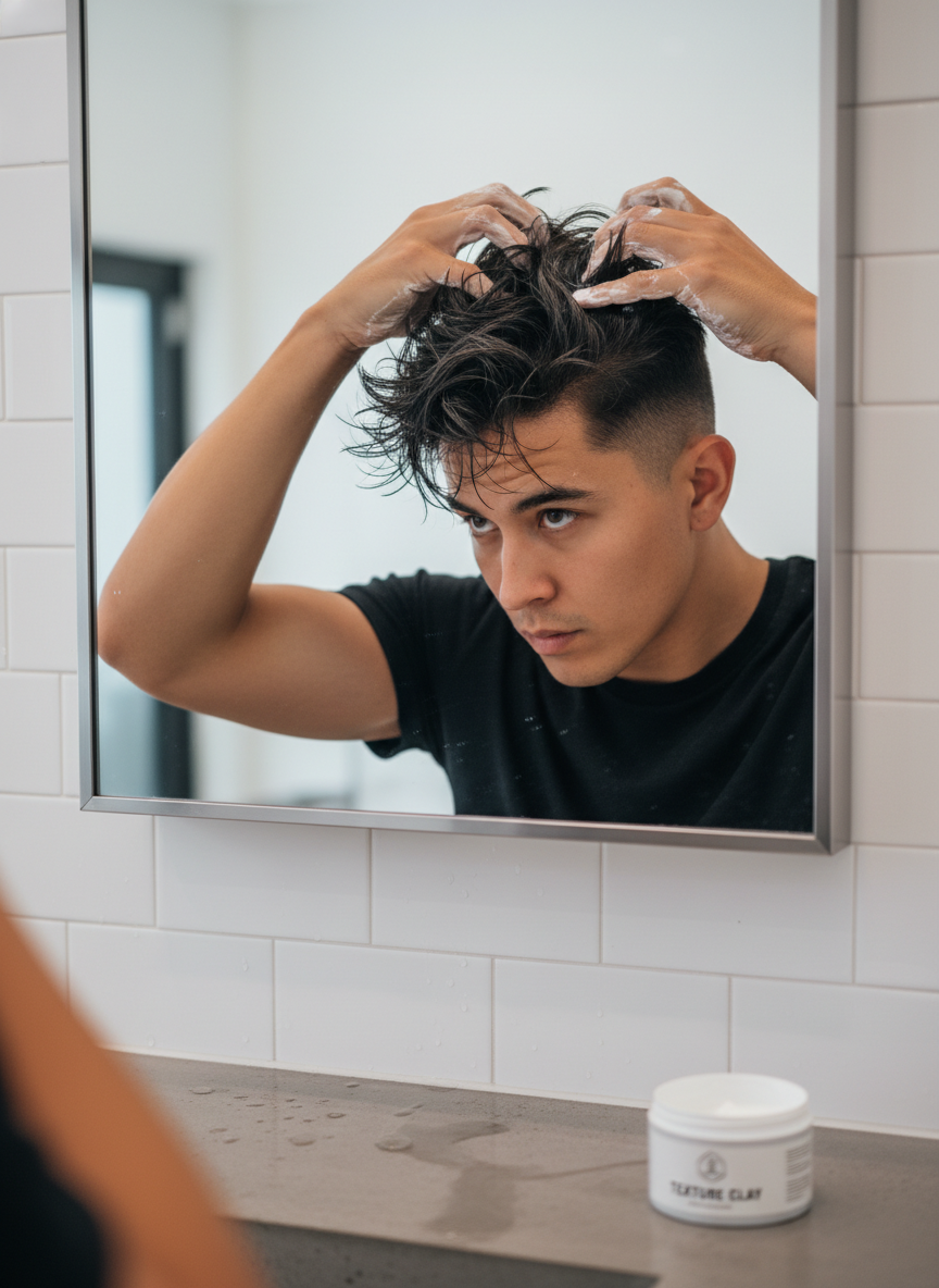 how to style a warrior cut hairstyle with texture product