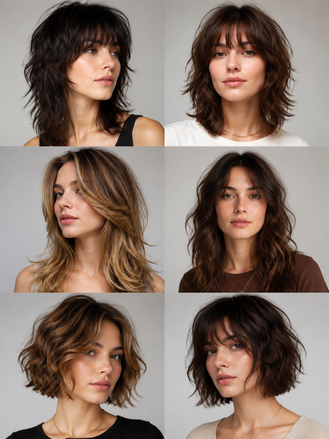 related women's wolf cut shag butterfly and bob ideas